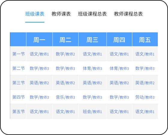 智慧排课_后端界面效果图